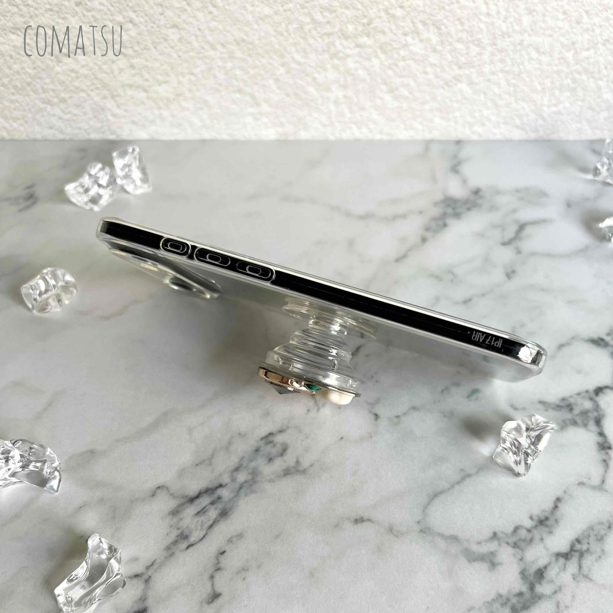 キラキラBijou グリップソケット付きスマホケース スマホスタンド カバー | 7枚目